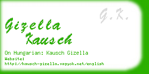 gizella kausch business card